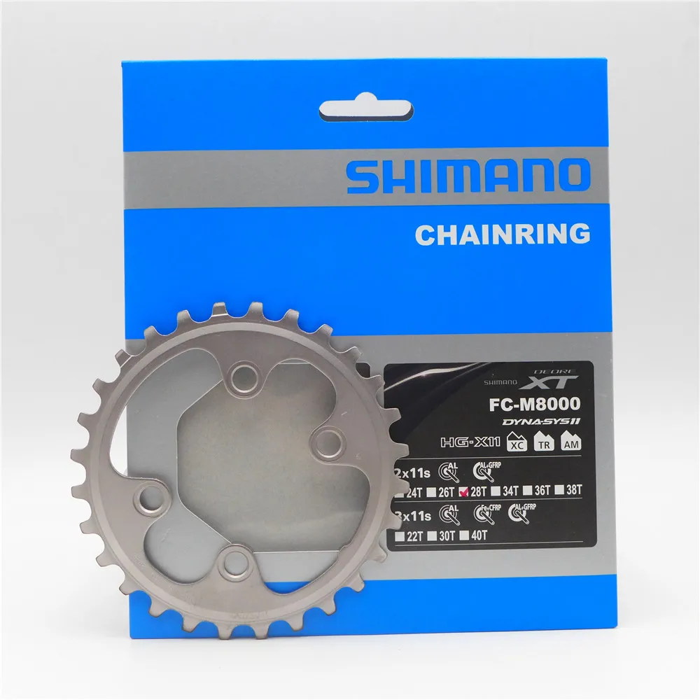 Shimano FC-M8000 2x11 Speed Crankset Chainring 24T 26T 28T