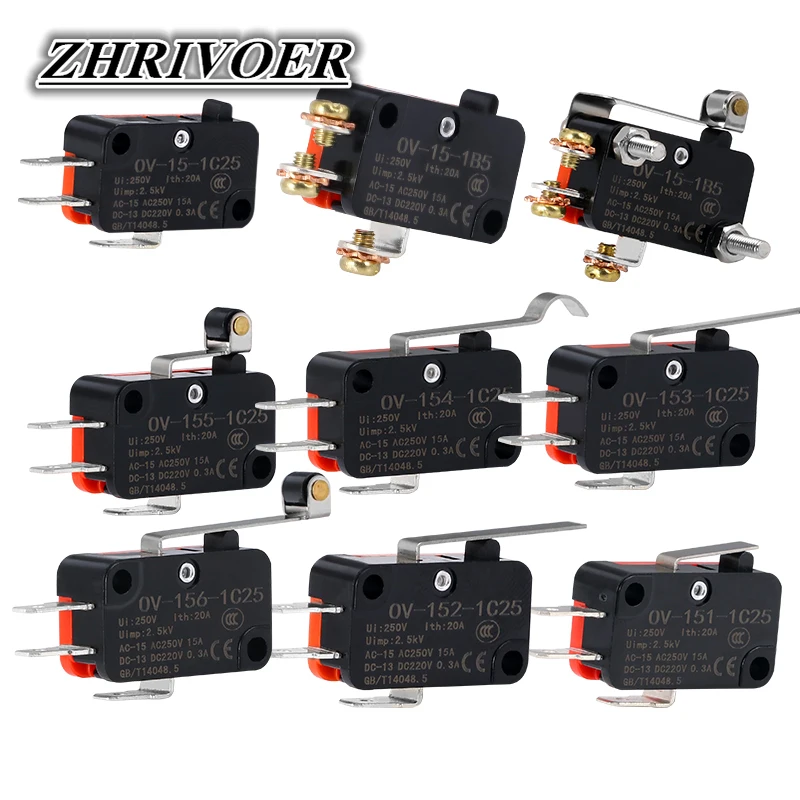 V-151-1C25/V-152-1C25/V-153-1C25/V-154-1C25/V-155-1C25/V-156-1C25/V-15-1C25/V-15-1B5 chwilowy mikroprzełącznik krańcowy