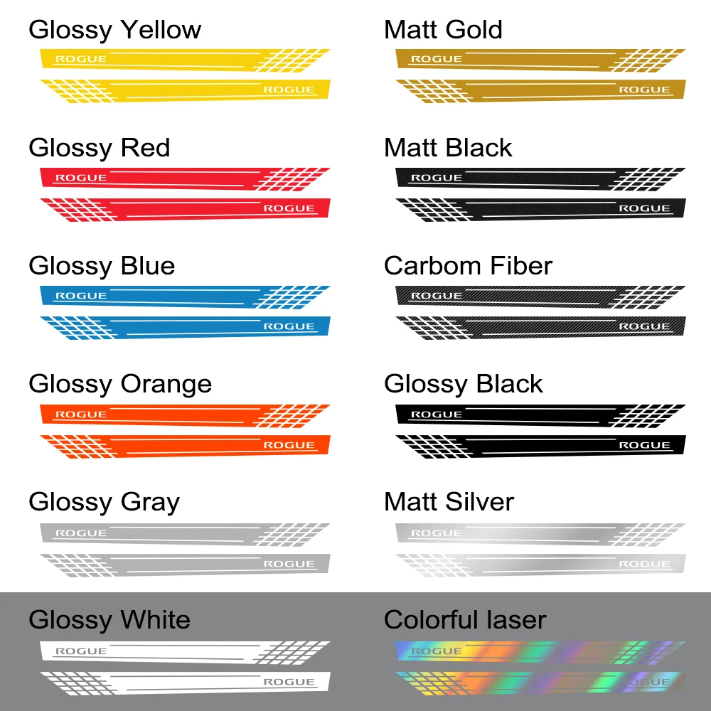 2 قطعة باب السيارة البلاستيكية ملصقات لنيسان روج T32 T33 S35 SV الرسومات سباق الرياضة ضبط اكسسوارات الفينيل فيلم السيارات الجانبية الشارات