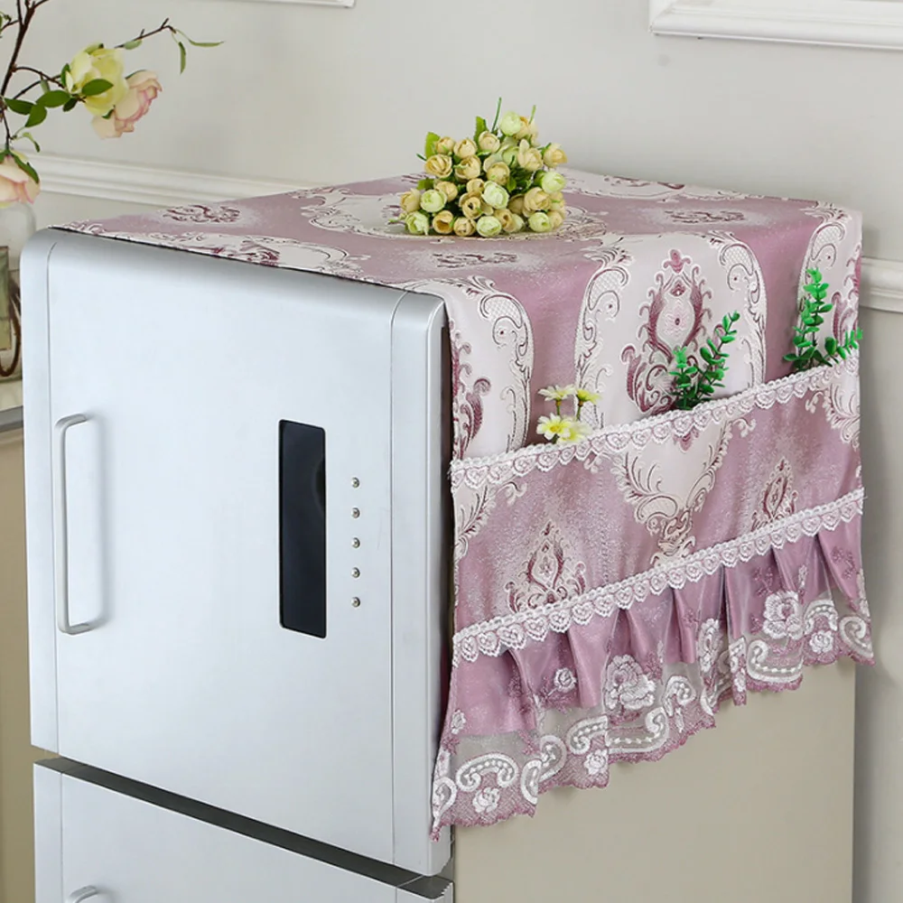 Fabric Refrigerator Dust Cover Double-sided Pocket Multifunctional Dust-proof Cloth Washing Machine Cover Home Textiles