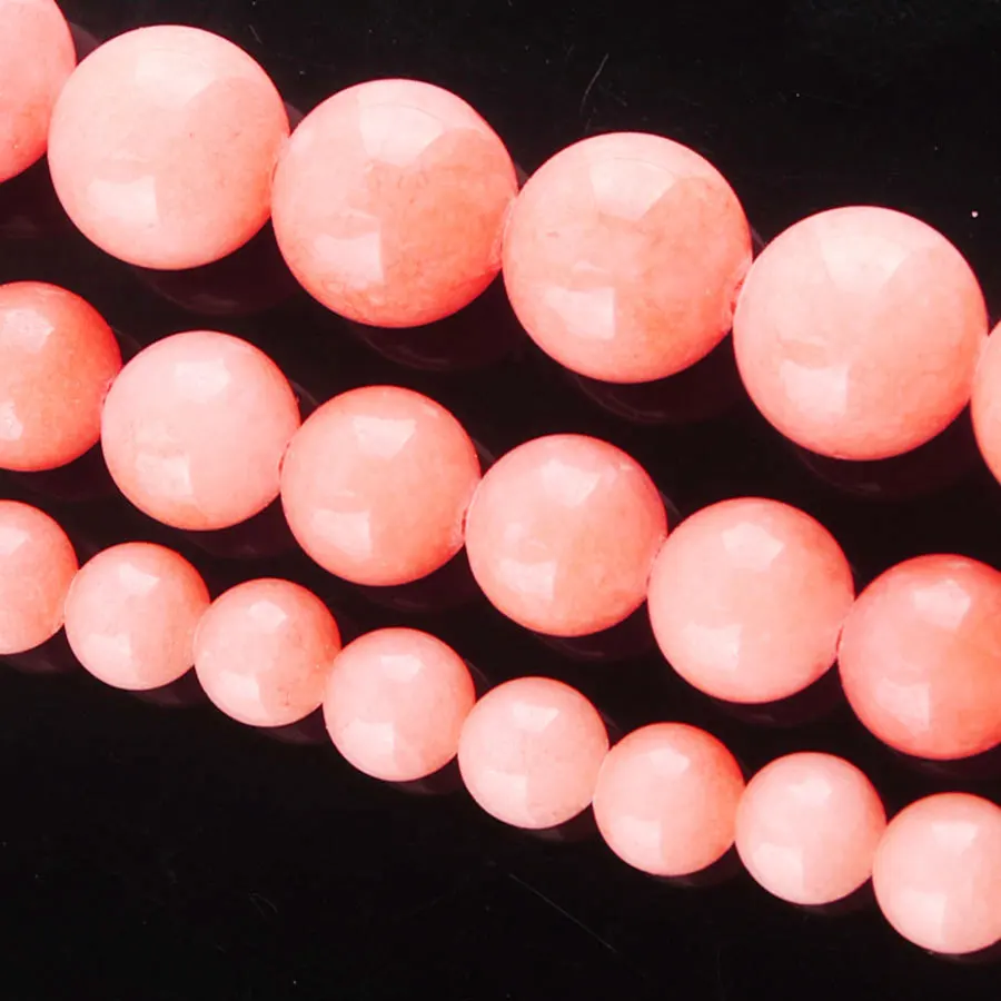 WOJIAER Natural Round Stone 8 10 12mm Loose Beads 15 1/2 Inches For Women DIY Jewelry Making BY902