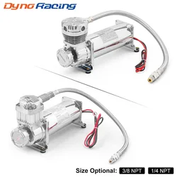 Universal 1/4NPT or 3/8NPT 200PSI 480C 12V Air Suspension Compressor Pump Kit Chrome BX102151-SL