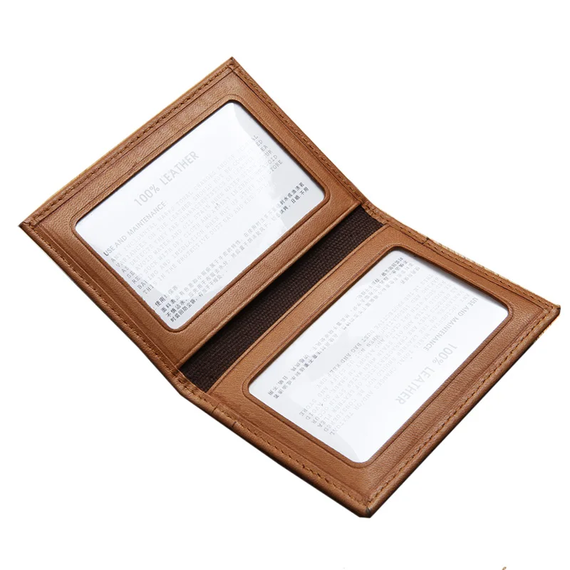 LANSPACE men's leather card holder fashion card id holders brand wallet case
