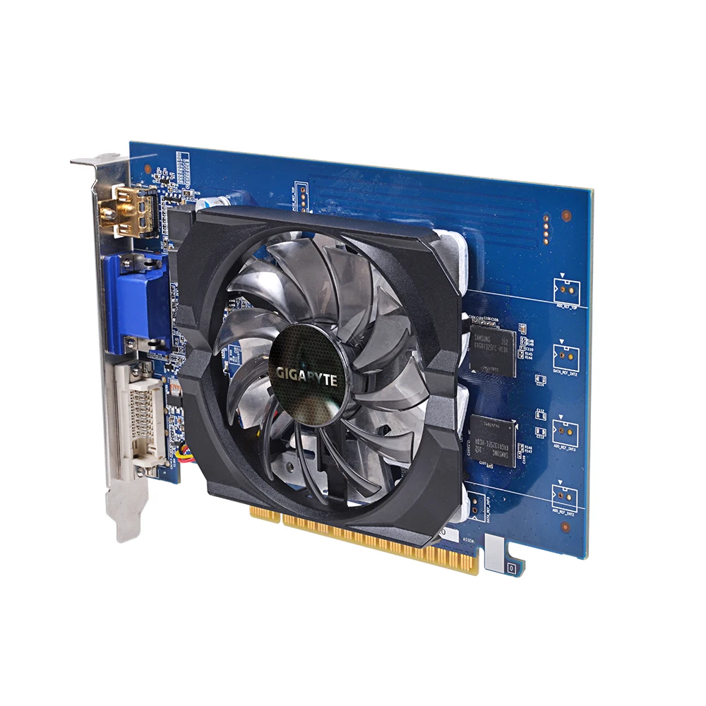 Gigabyte graphics card GV-N730D5-2GI uses 2GB video memory and NVIDIA GeForce GT 730 graphics chip