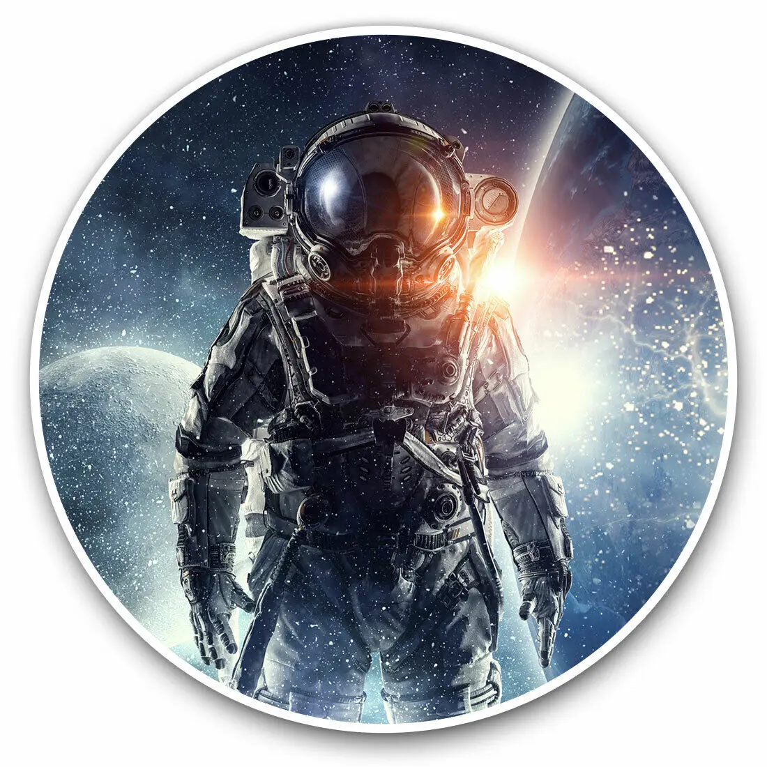 S61729 # Awesome Astronaut Space Fantasy Self-adhesive Decal Car Sticker Waterproof Auto Decors on Bumper Rear Window Laptop