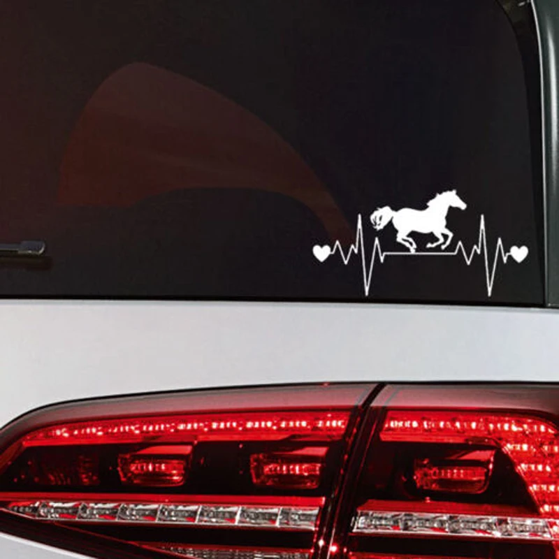 Horse Sticker Heartbeat Horses Car Window Laptop Sticker  Heart Beat Horse Sticker Choose Color