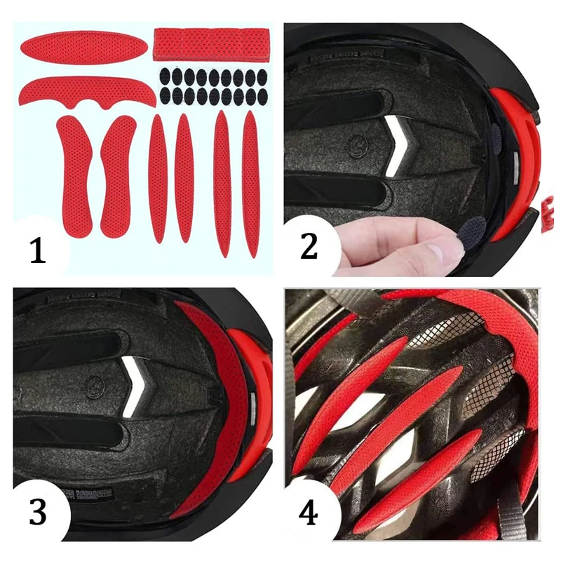 27Pcs Universal Helmet Padding Foam Kit Anti-Collision Helmet Sponge Protection Pads for Bike Motorcycle Cycling Helmet