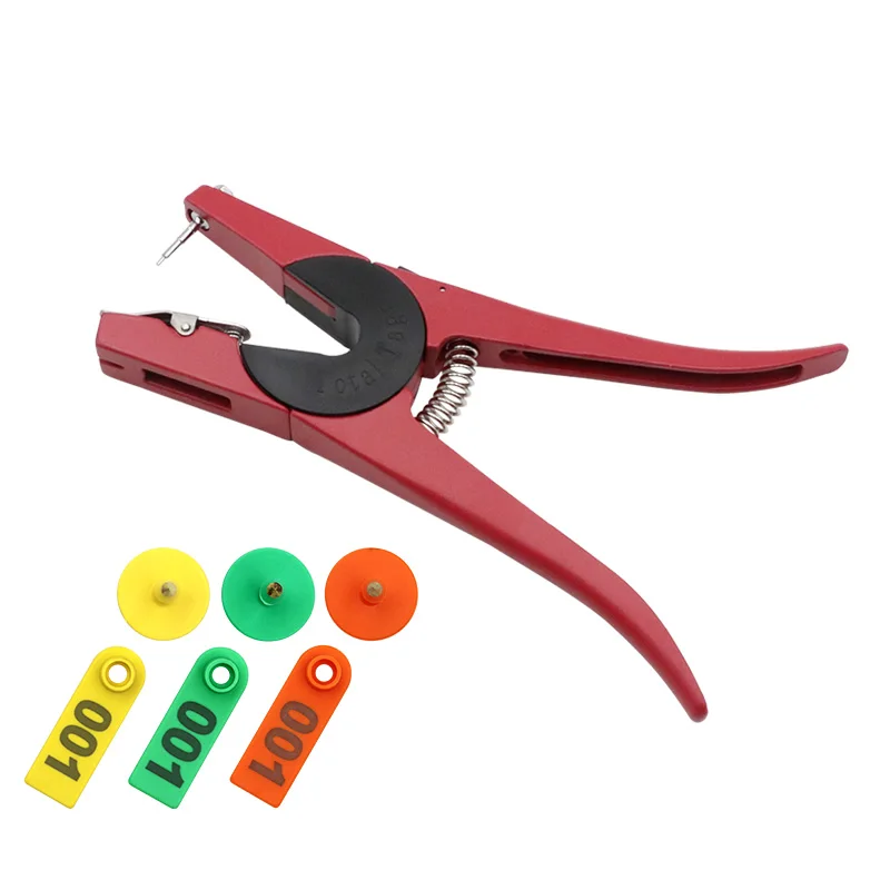 Cattle Livestock Ear Tag Applicator Cutter Pliers for Cow Pig Sheep Goat Identification Farm Animal Tag Pliers Metal Tools