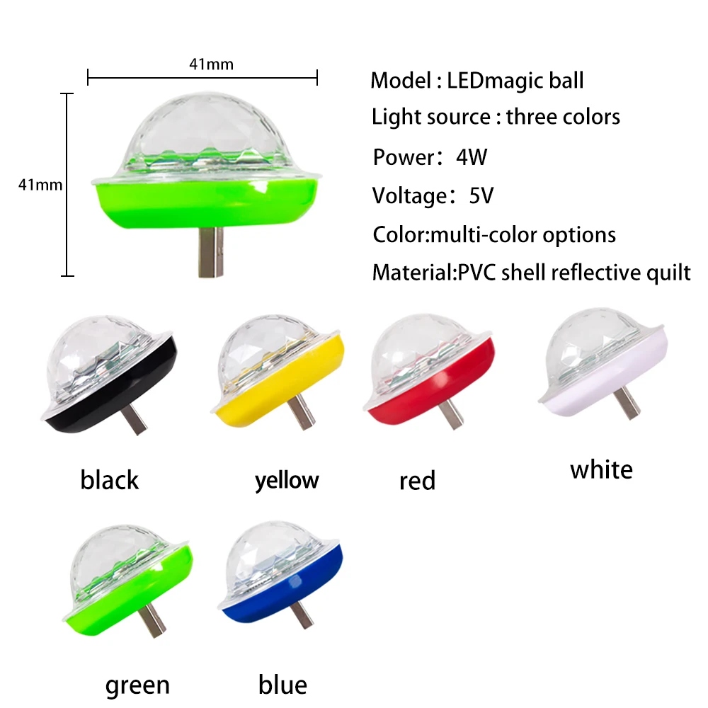 Lámpara de luz LED con USB para escenario de DJ, Luz Portátil para coche, fiesta familiar, colorida, Bar, Club, iluminación para teléfono móvil, novedad