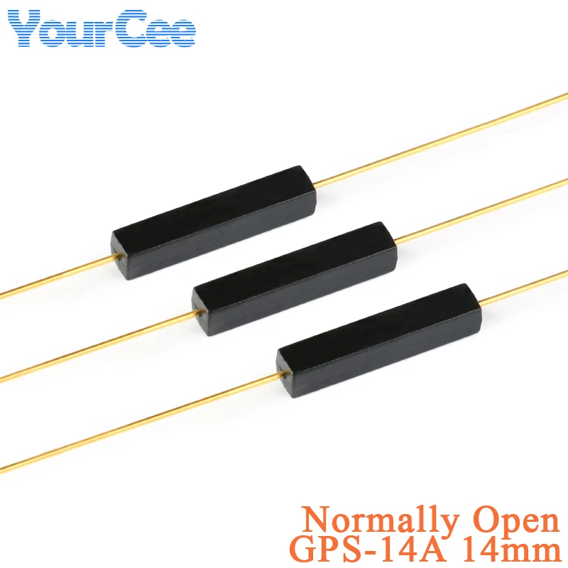 5 pcs Plastic Type 2*14mm Normally Open Reed Switch GPS-14A Magnetic Switch Anti Vibration NO