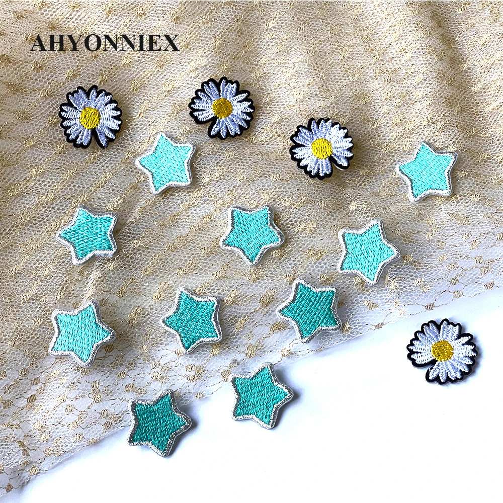 10pcs/lot High Quality Star Patches Sticker Iron On Patches for Clothing Applique Embroideried DIY Clothing Accessories view 6