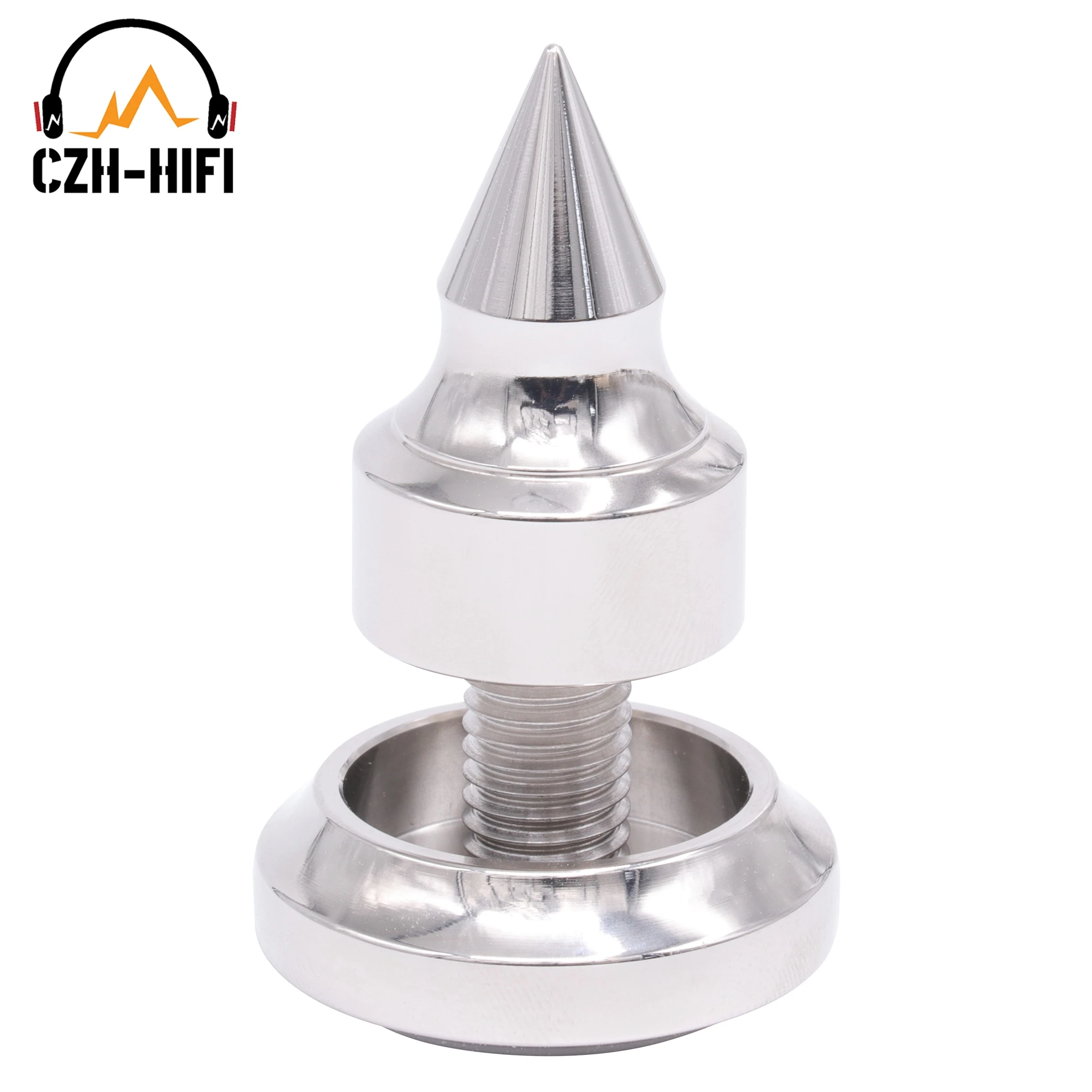 1pc Hallo-End Edelstahl Kegel Spike Isolation Stand Basis Boden Füße Füße Lautsprecher AMP Audio Schrank subwoofer Stoßfest – Detail 3