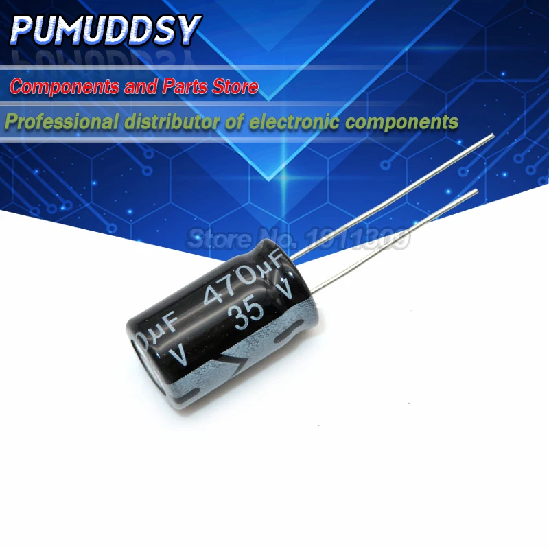 10PCS Higt quality 35V470UF 10*17mm 470UF 35V 10*17 Electrolytic capacitor