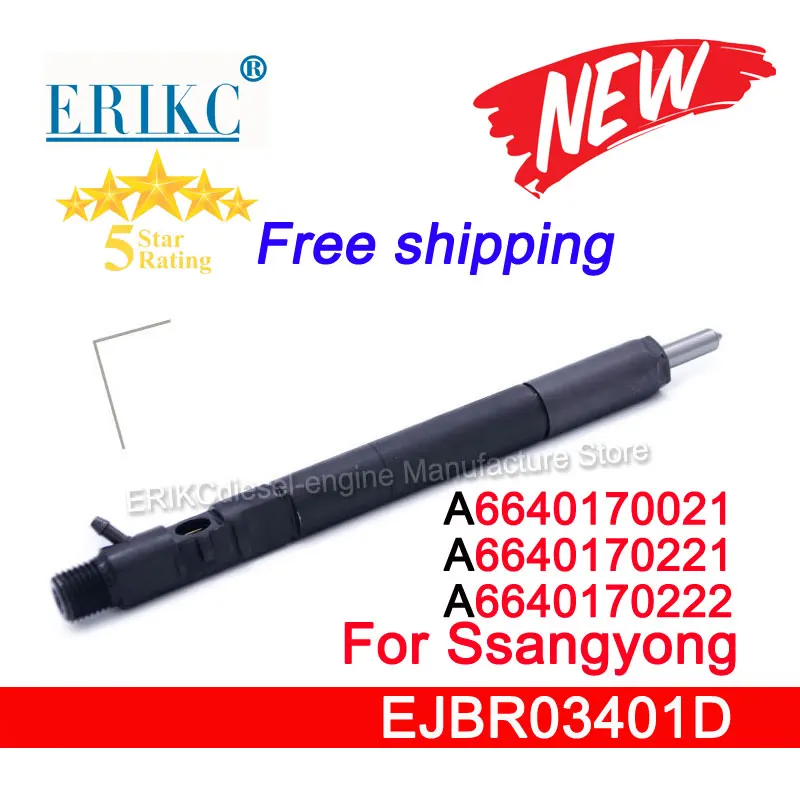 New EJBR03401D A6640170021 6640170221 Diesel Fuel Injector R03401D For DELPHI SSANGYONG