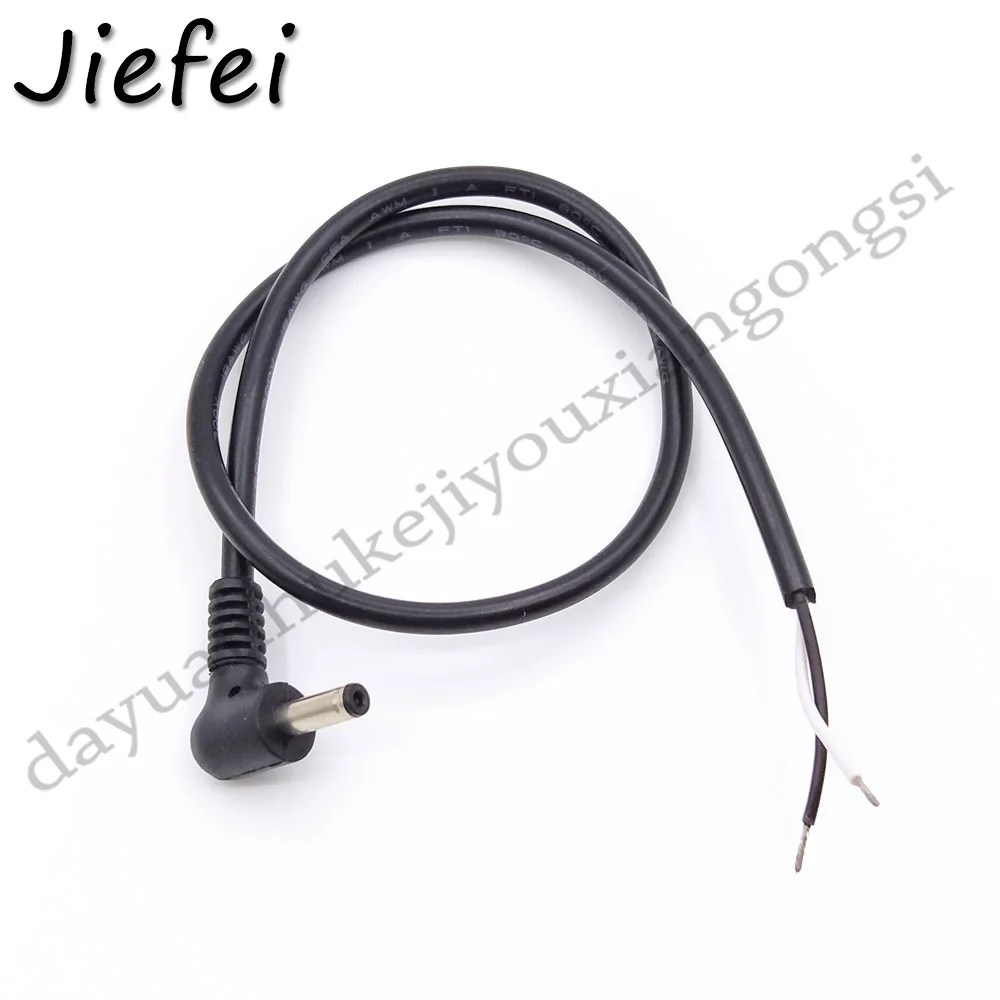 4Pcs 3.5*1.3mm 3.5mmX1.3mm  3.5X1.3 22AWG Right angle 90 degrees DC Power Plug with  Cable Black Charging Connector 30cm