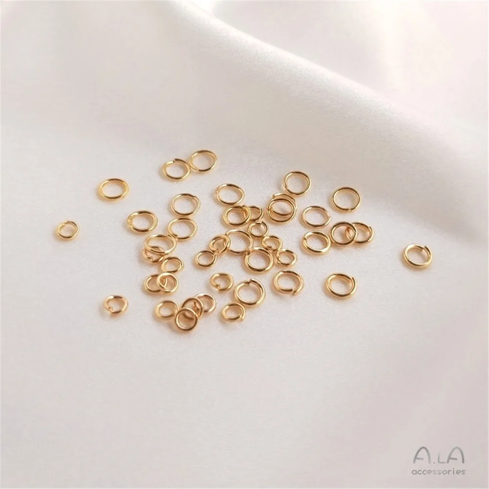 3mm/4mm/5mm/6mm/7mm/8mm/9mm/10mm 14K Gold Plating Open ring Necklace bracelet end link ring Diy accessory O ring link ring