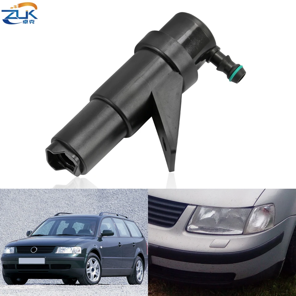 ZUK Front Bumper Headlight Washer Nozzle For VW PASSAT B5 1997 1998 1999 2000 Headlamp Cleaning Water Spray Jet Actuator Pump