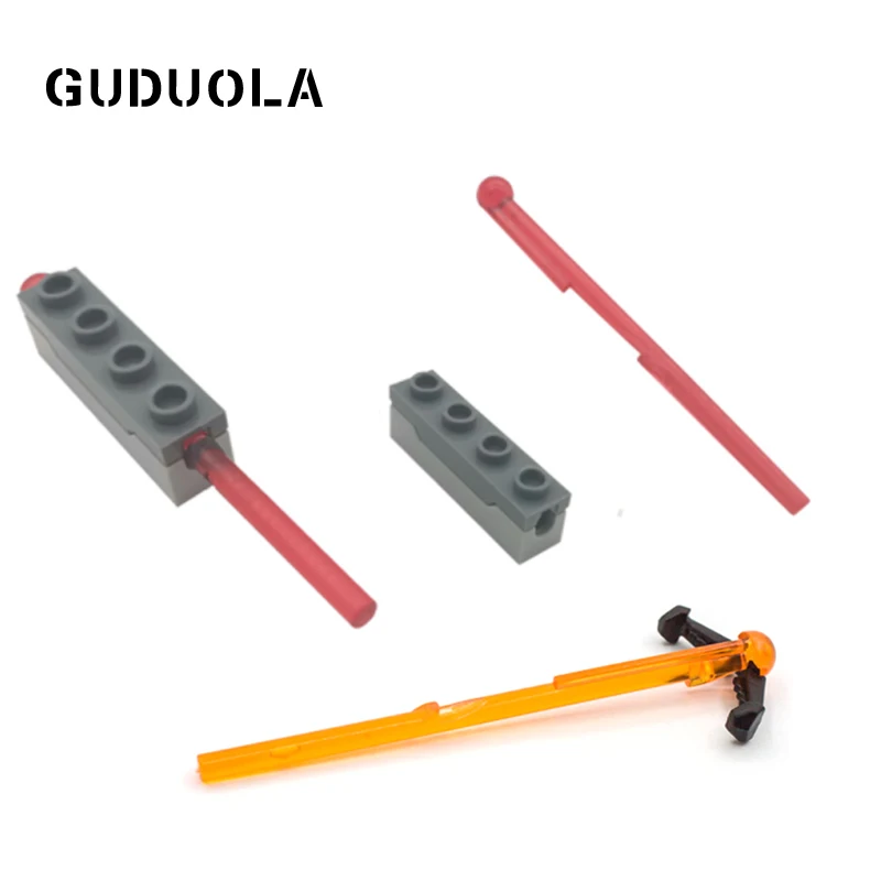 Guduola  Brick 1x4 with Spring Shooting Mechanism 15400 Shooter Dart  19020 Arrow 8 for Spring Shooter Weapon 15303 MOC Building