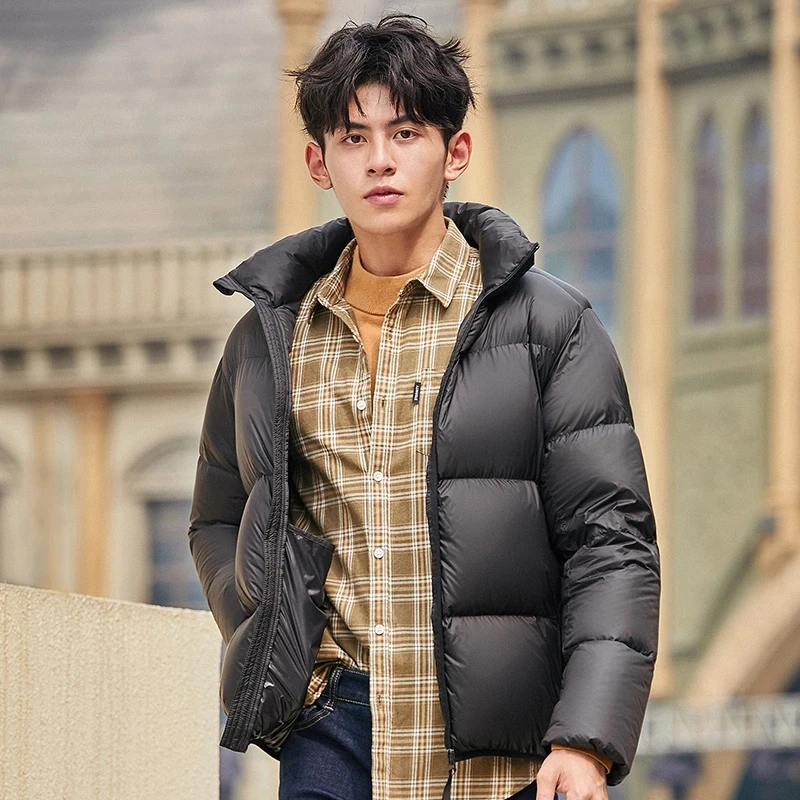 Brand Down Jacket Men Casual Fashion Winter Jacket For Men Hooded Windbreaker White Duck Down Coat Male Waterproof Clothes