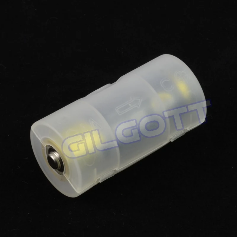 1 قطعة x AA إلى C حجم مهايئ بطارية بطاريات حامل محول شل الغلاف