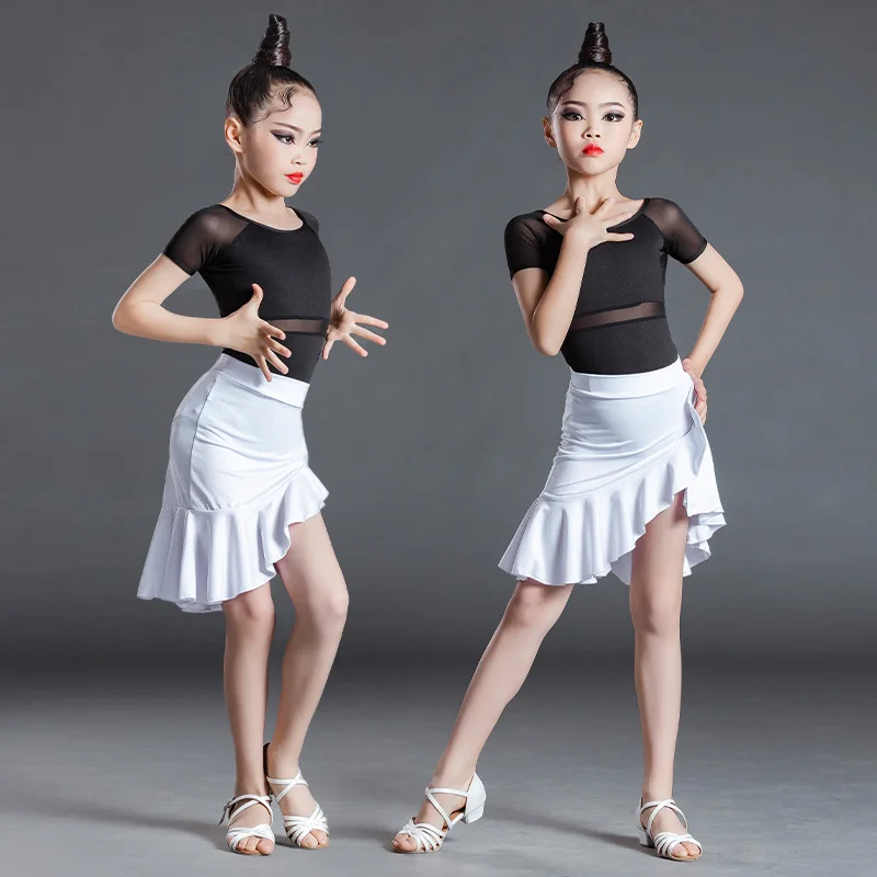 110-170Cm Nhảy Latin Đầm Trẻ Em Người Lớn Salsa/Phòng Khiêu Vũ/Tango/Cha Bé Gái Đen Cao Cấp vestidos Chắc Chắn Nữ Ngăn Cao Cấp Trang Phục