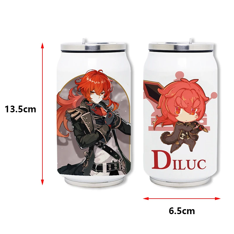 Genshin Impact Childe Zhongli Paimon Keli Cosplay Thermos Bottles Cups  Accessory For Boys Girls Collections Gifts Anime Kawaii