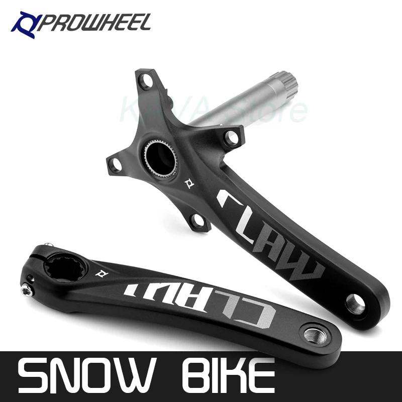 Prowheel Fatbike Crankset Claw-100/120 Snow Bike Crank Arm ebike Sprocket 104BCD Shaft 176/192mm Bottom Bracket BB100/120