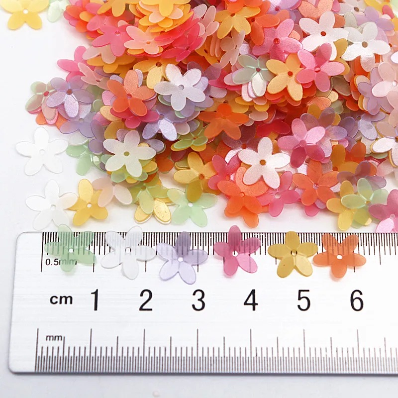 Flower Sequins Matte Lentejuelas 10mm Cup Five Finger Sequin Loose Paillettes Sewing Wedding Craft Women Garments Accessory