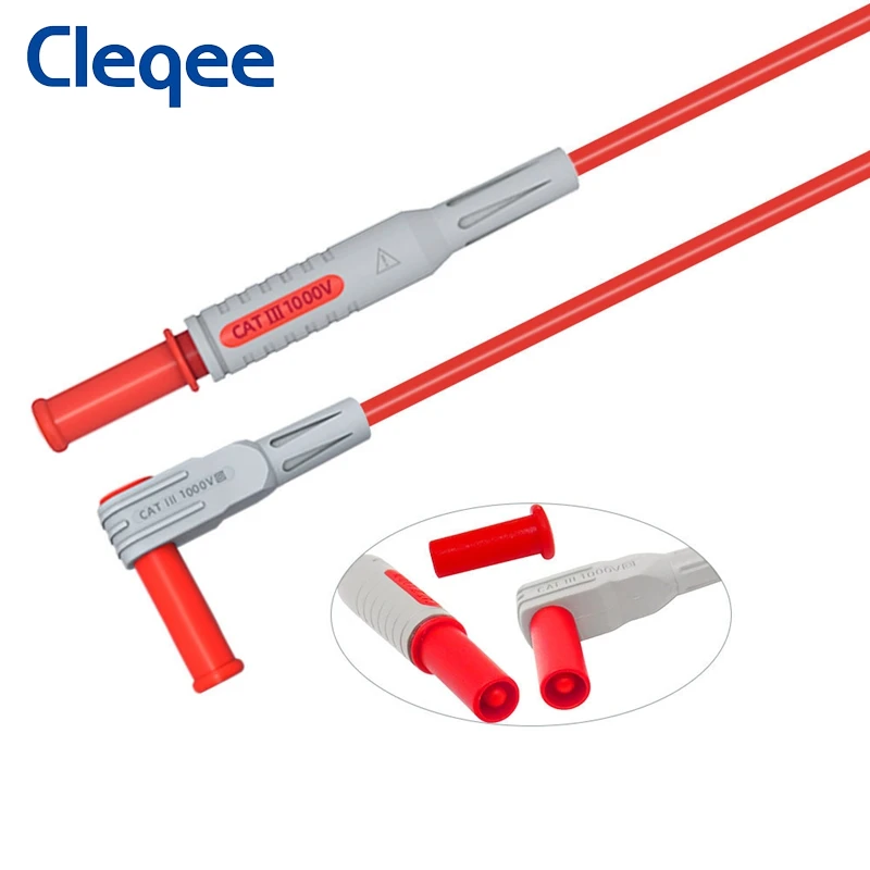 Cleqee P1033B Multimeter Test Probes Leads Kit with Wire Piercing Puncture 4mm Banana Plug Test Leads Test Probes