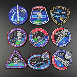 Spacex Stazione aerospaziale Astronauta Toppe ricamate Emblema Missione Falcon Drago Accessorio fai da te per vestiti Giacche