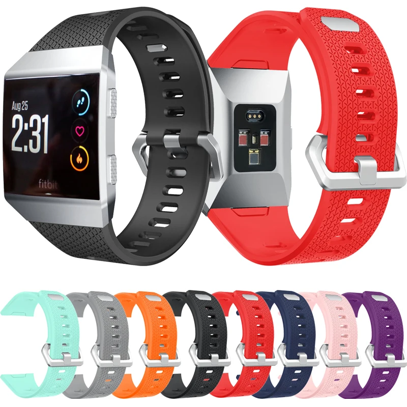 L/S ขนาดซิลิโคนสายรัดข้อมือกีฬาสายรัดข้อมือสำหรับ Fitbit Ionic Smartwatch สร้อยข้อมือสำหรับ Fitbit Ionic Correa