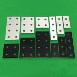 2 Holes 1515 2020 3030 4040 4545 Connection Plate Corner Bracket Joint Board For Aluminium Profiles Silver Or Black Color
