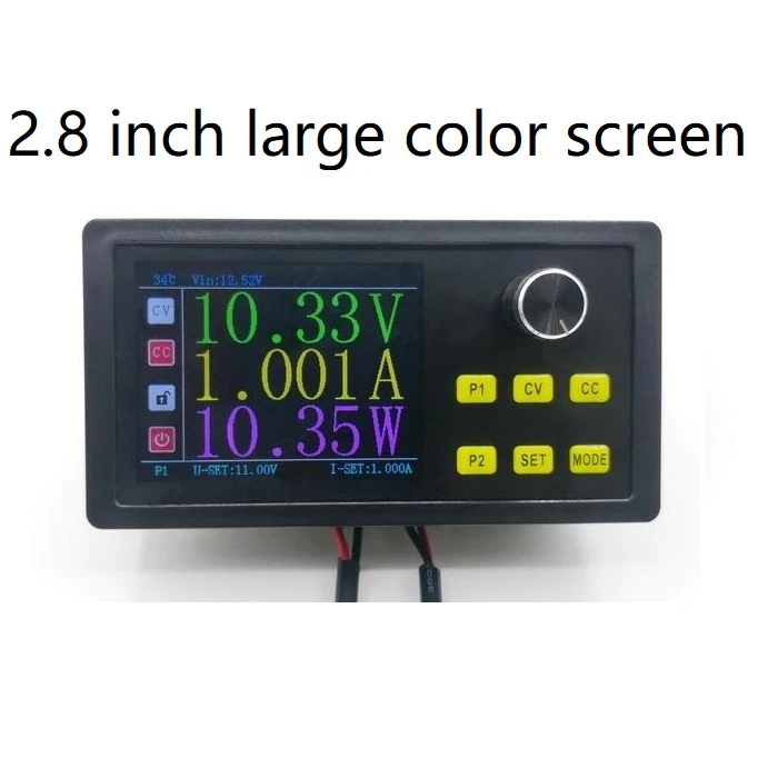 Tela colorida de 2.8 polegada 5ADC 60V ajustável step-down módulo de tensão constante corrente constante de energia de controle digital de apoio modbus
