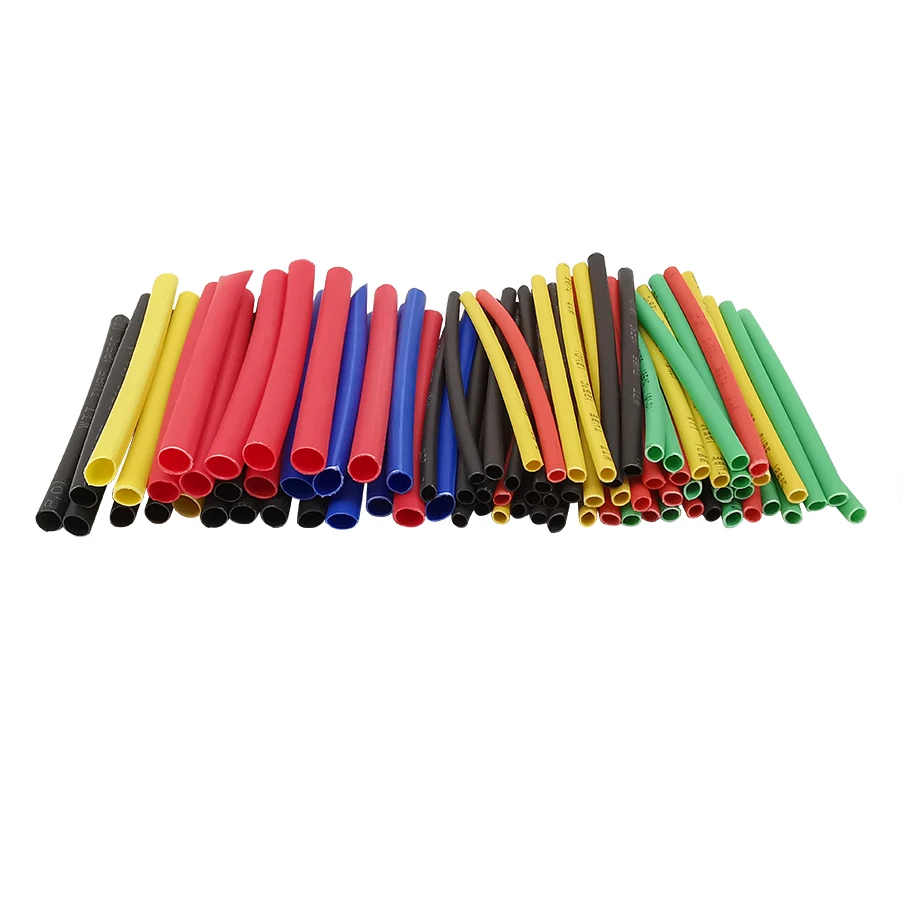 164Pcs/Set Heat Shrink Tubing 2:1 Wire Cable Wrap Assortment Electric Insulation Tube Kit 5 Color 8 Size