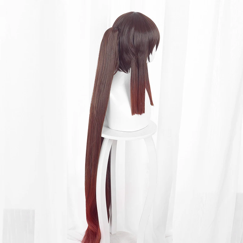 Novo jogo genshin impacto hutao anime cosplay acessórios cabelo resistente ao calor perucas sintéticas halloween livre peruca boné