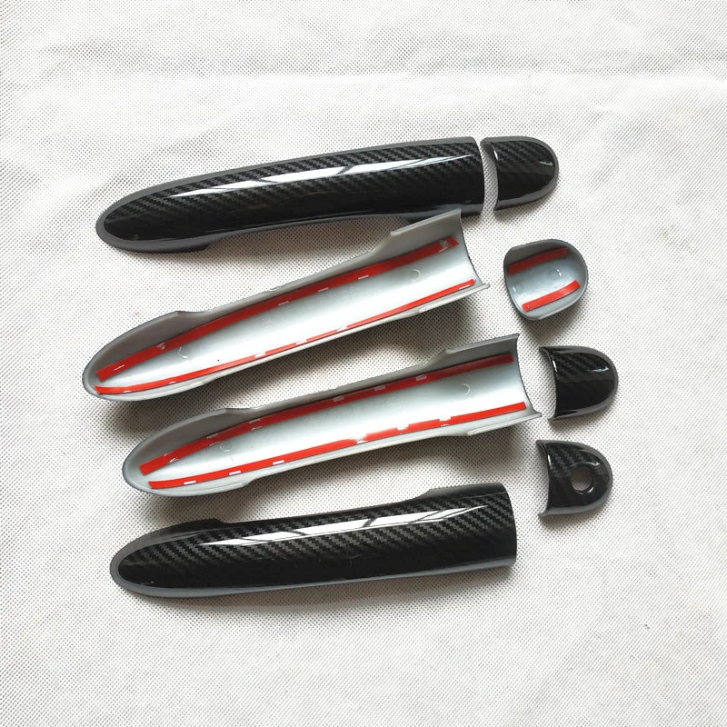 For Renault Clio 3 iii mk3 accessories door handle cover trim  handles covers plastic Imitation carbon fiber