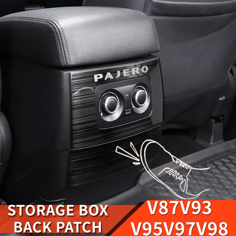 For Mitsubishi Pajero accessories v87v93v97central storage box back cover Pajero io Full Pinin Montero Modification Decoration