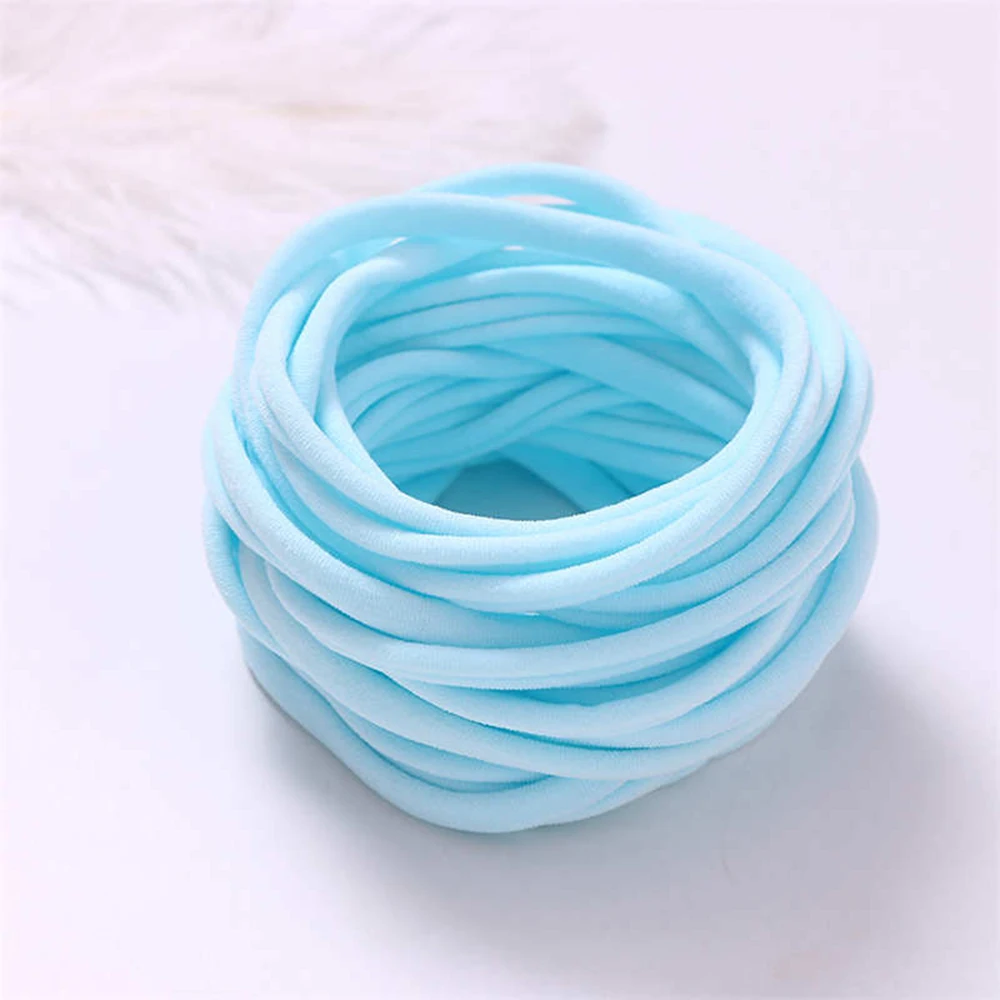 100 Teile/los Baby Mädchen DIY Stretchy Dünne Nylon Mädchen Elastische Abendessen Weiche Stirnband Baby Zubehör Infant Kopfbedeckungen Baby Artikel – Detail 17