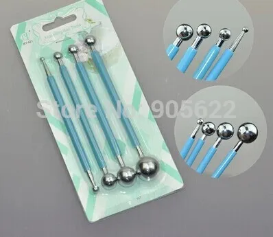 Ensemble d'outils de spoage à double extrémité, outils de cuisson 1918, outil de sculpture, boule de spoage, lisse, fondant, anonyme