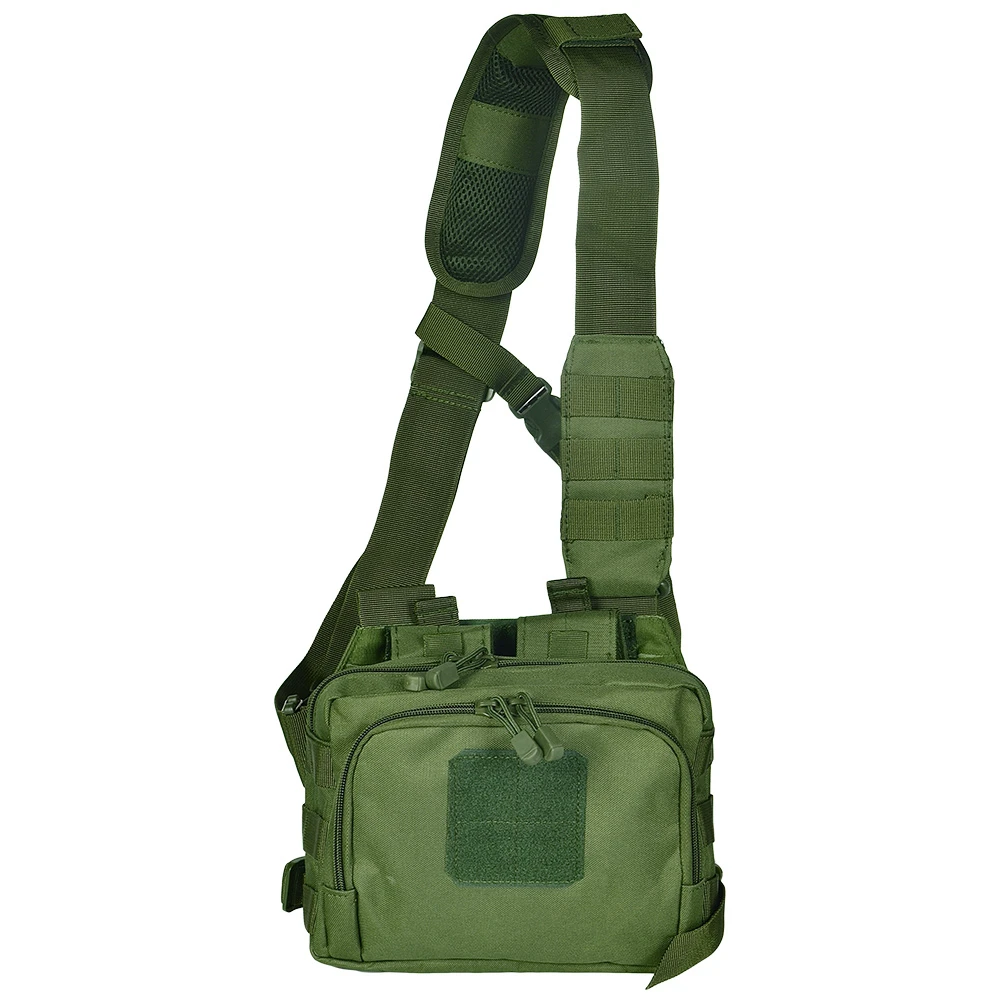 Tactical 2 Banger Messenger Bag Hiking Active Shooter  5.56 M4 Magazine Carrier Conceal Pistol 3-Point Crossbody Unisex Hunting