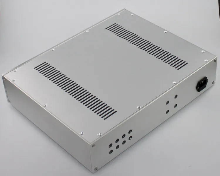 W430 H92 D343 Anodzied Aluminum Chassis Tube Amplifier Case DIY Power Supply Box Rear Class DAC Dual Control Enclosure Audio PSU