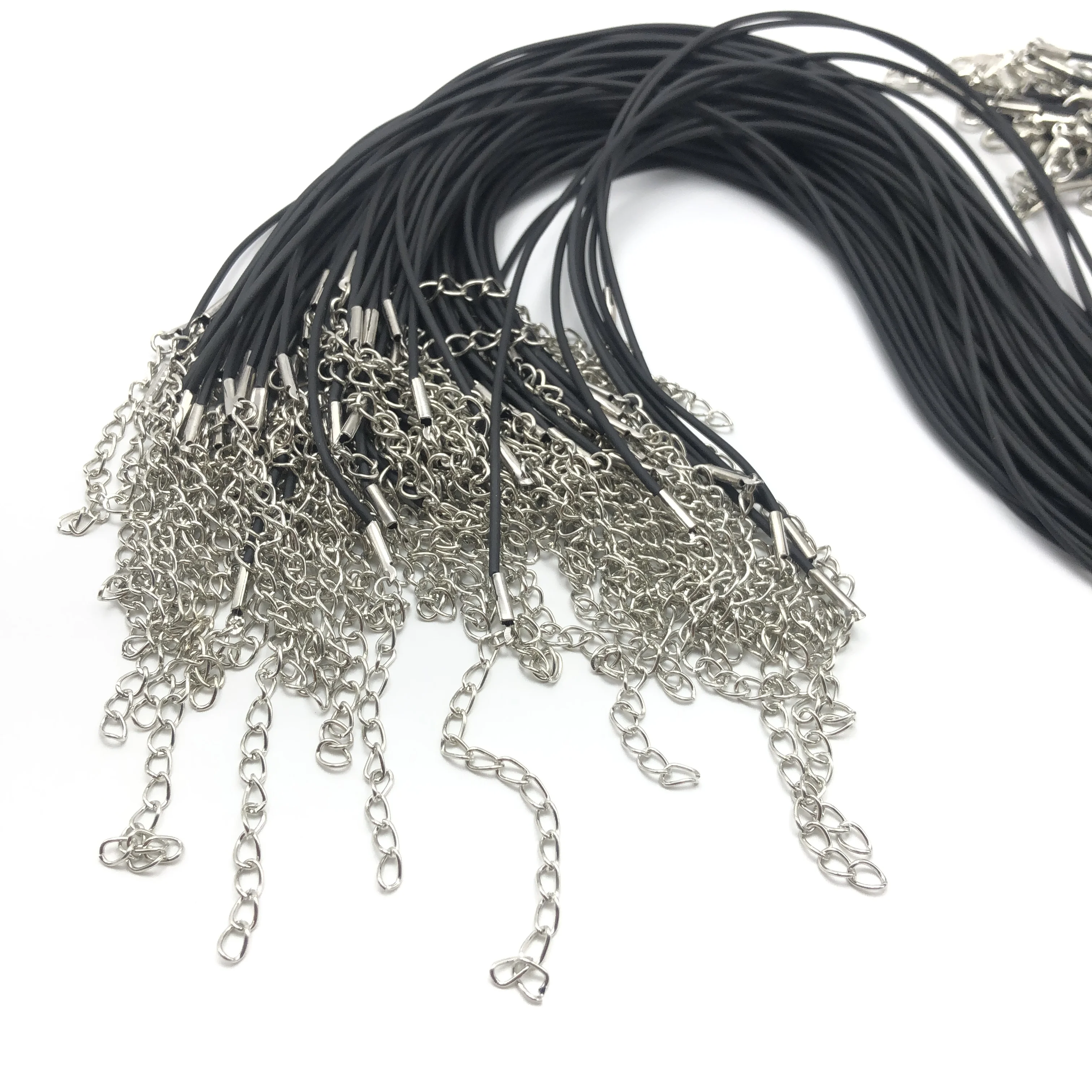 JunKang 10pcs black charm real cowhide rope jewelry making handmade DIY necklace material men and women gifts