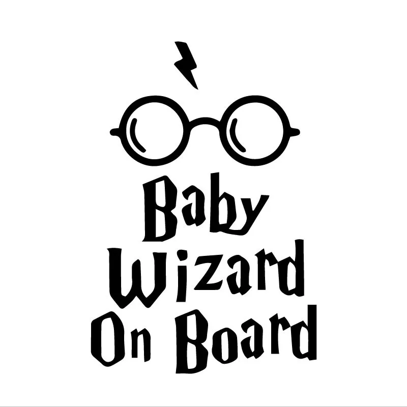 

Baby Wizard on Board Body Window Car Sticker Funny Vinyl Decal Car Styling Accessories 11.2X16.5CM