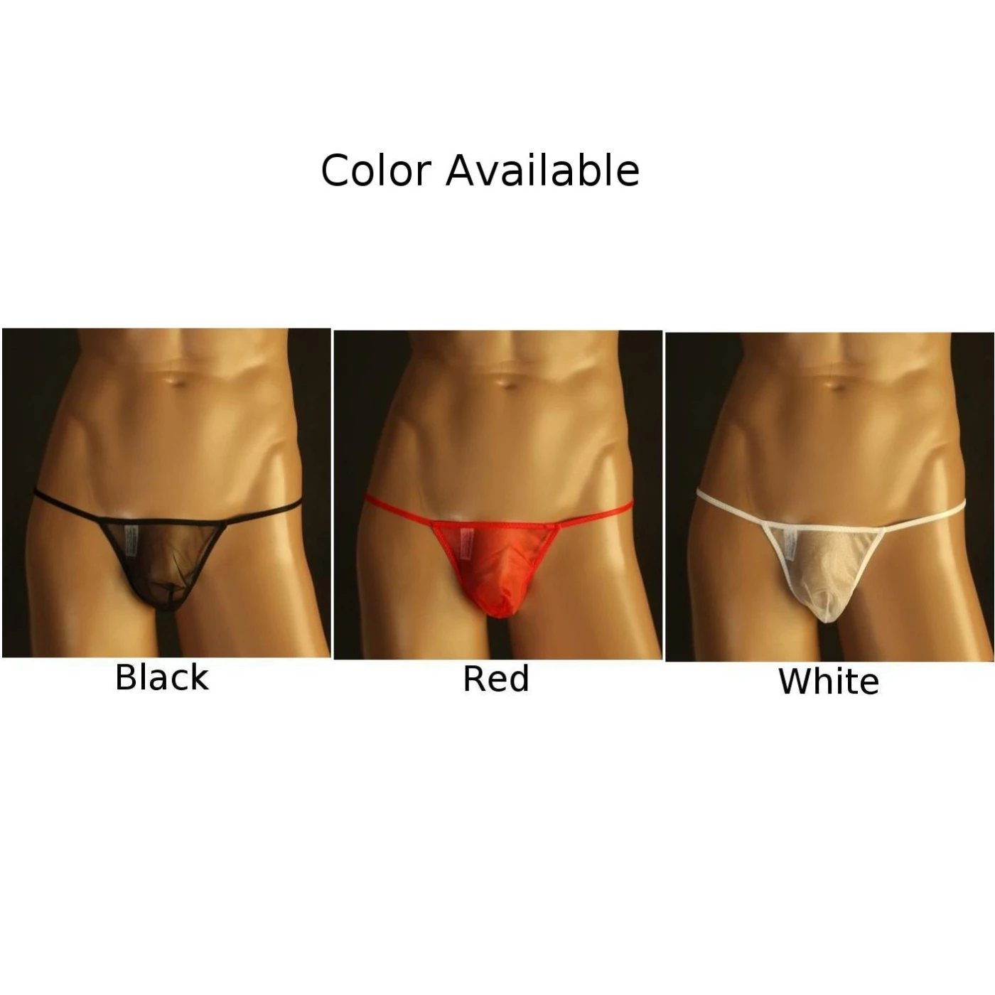 Men Sexy T-string Thong Lingerie Gay Low Waist Perspective Mesh Briefs See Through G-string Ultra-thin Breathable Shorts