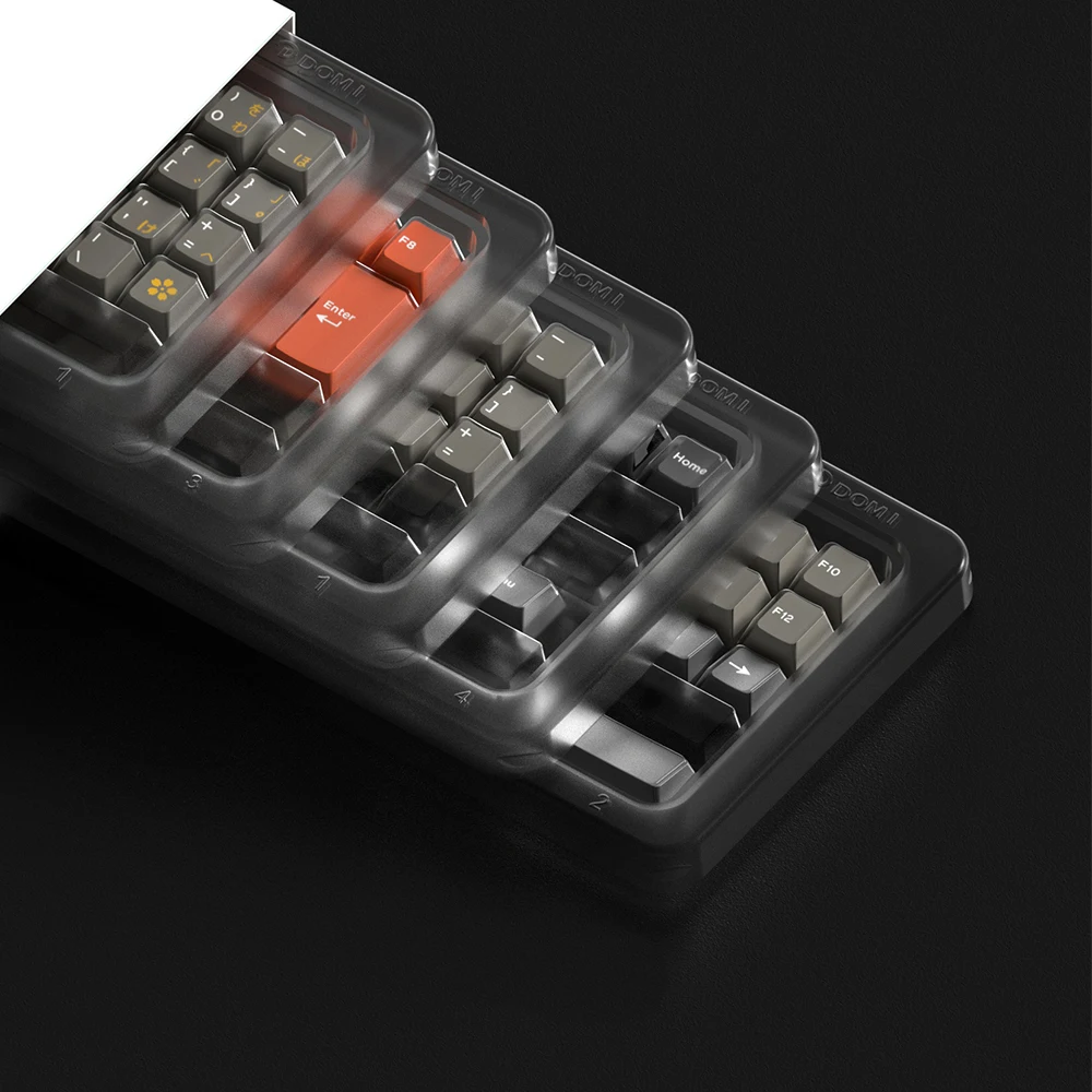 Dolch Black Grey Keycaps For Cherry Mx Gateron Kailh Box TTC Switch Mechanical Keyboard Cherry Profile Alpha Mod Plus ISO Keycap