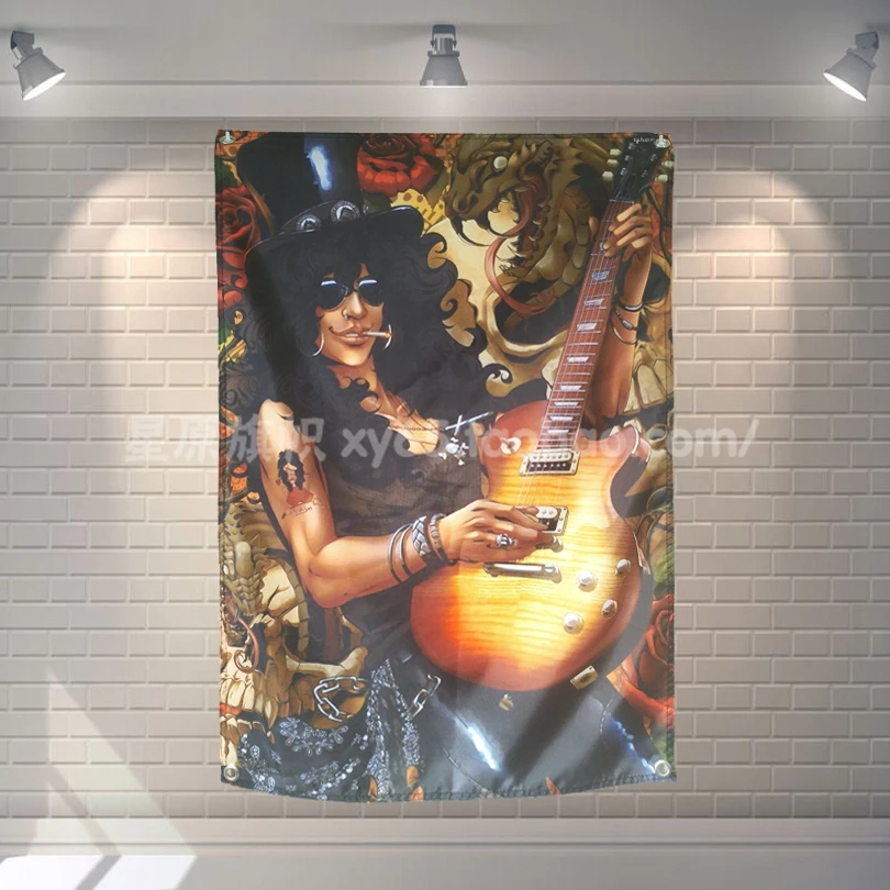 

"SLASH" Pop Rock Singer Posters Metal Music Stickers Band Logo High Quality Flag & Banner Wall Chart Wall Art Home Decoration