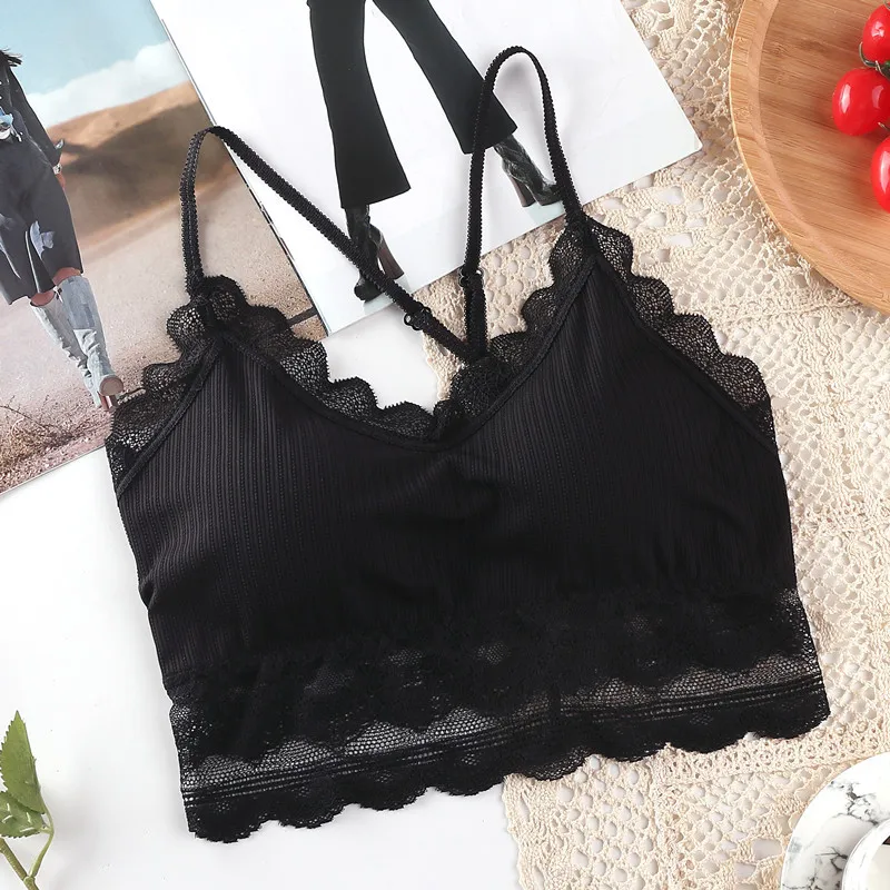 Woman Bra Thread Wrapped Chest Bottoming Underwear With Chest Pad Tube Top Beautiful Back Lace Female Inner Sports Bra Vest