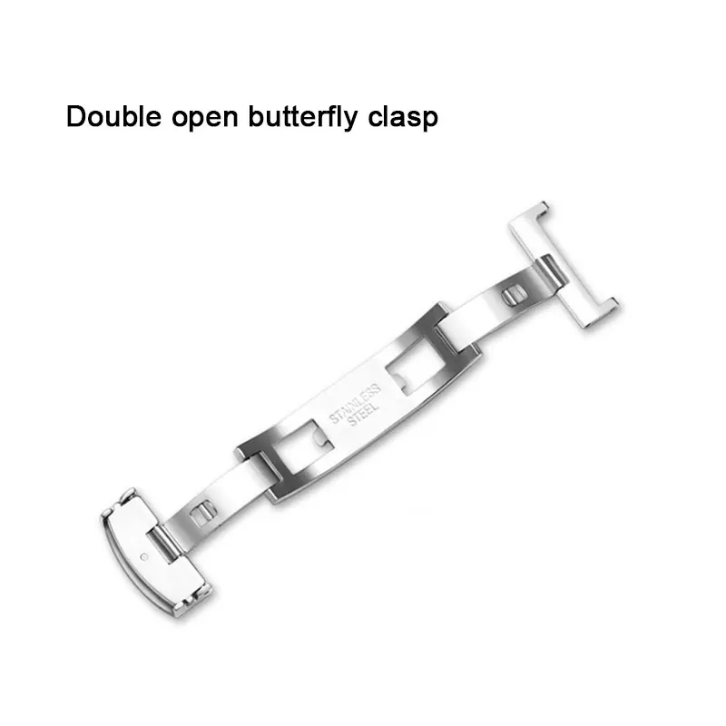 UTHAI T05 Butterfly Deployment Buckle 316L Stainless Steel Clasp Double Folding for Watch Bands Strap 12 14 16 18 20 22 24mm