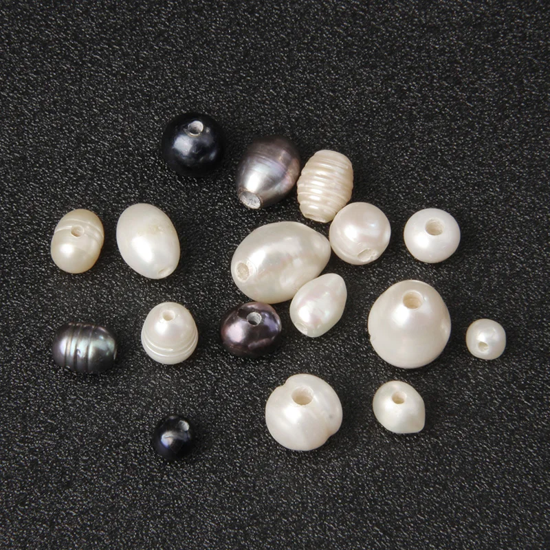 Natural Big Hole Pearl Beads 6mm-14mm Freshwater Pearls Loose Pearls Beads for Handmade Jewelry Making Necklace DIY Bracelet
