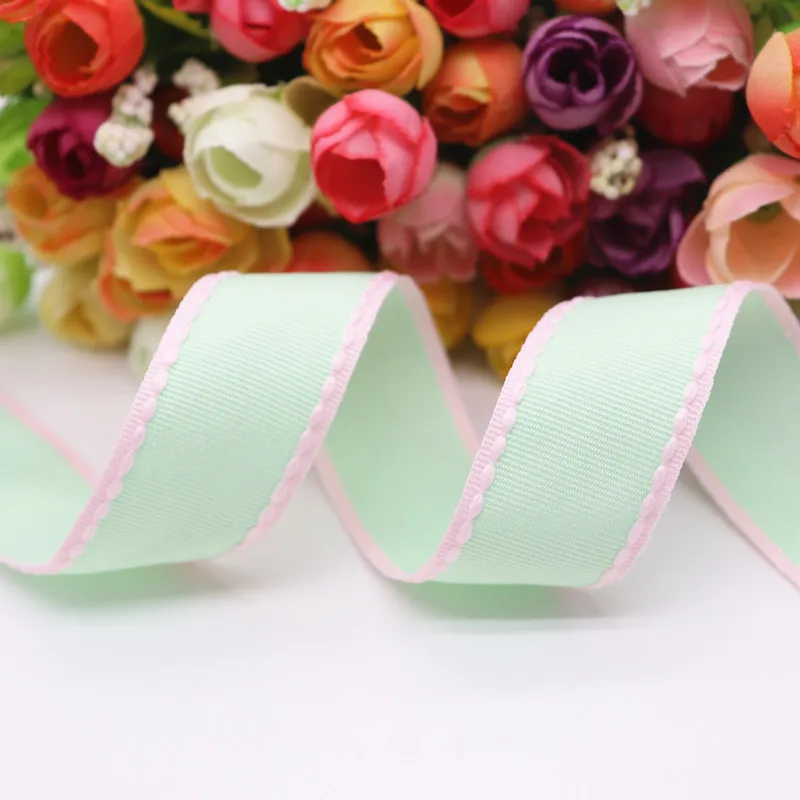 10 Yards 10MM/25MM/38MM Stichbänder Buntes Kanten-Punktlinien-Band für Haarschleifen DIY-Handwerk Handgemachte Accessoires Y19041802 – Detail 8